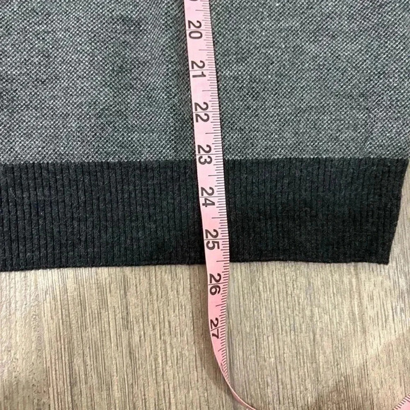 Apt. 9 Men’s Merino Wool Blend Knit Sweater Gray Black Soft Size XL - Picture 9 of 11